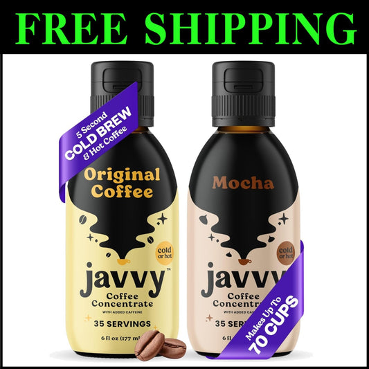 Versatile Coffee Concentrate for Hot or Iced Drinks - 12 oz, Mocha & Original