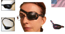Load image into Gallery viewer, Handmade Real Leather Eye Patch for the Left Eye - Adjustable Comfort Solution