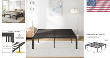 Load image into Gallery viewer, Sturdy 18-Inch King Metal Bed Frame with Silent Support and Storage Space