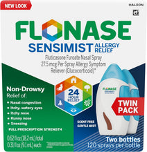 Load image into Gallery viewer, Sensimist Allergy Relief Nasal Spray - Powerful 120 Sprays in 2 Pack, Scent-Free