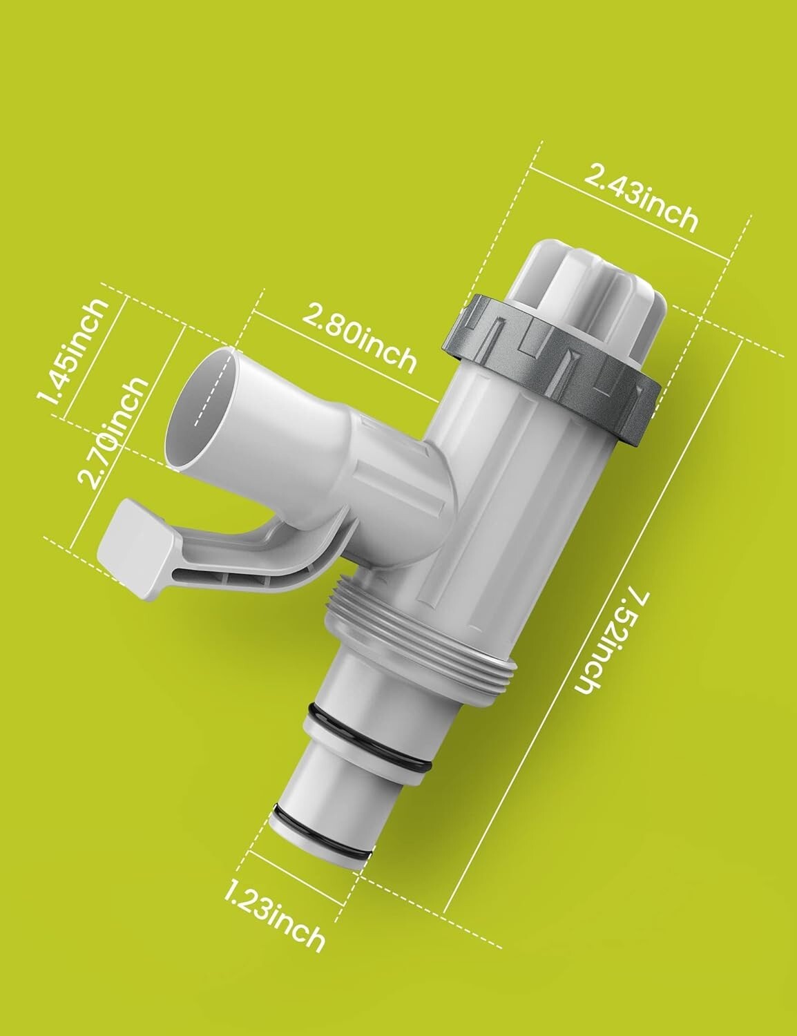 Durable Swimming Pool Hose Adapter with Leak-Proof Plunger Valves - 2 Pack