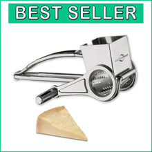 Load image into Gallery viewer, Compact Stainless Steel Rotary Grater - Perfect for Cheese, Chocolate &amp; Nuts