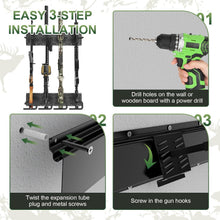Load image into Gallery viewer, Durable Steel Wall-Mounted Gun Rack - Adjustable Display for Shotguns &amp; Rifles