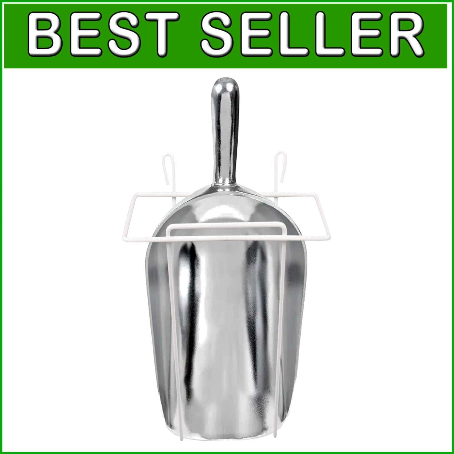 Durable 58 oz Aluminum Scoop with Mounting Holder - Perfect for Every Kitchen