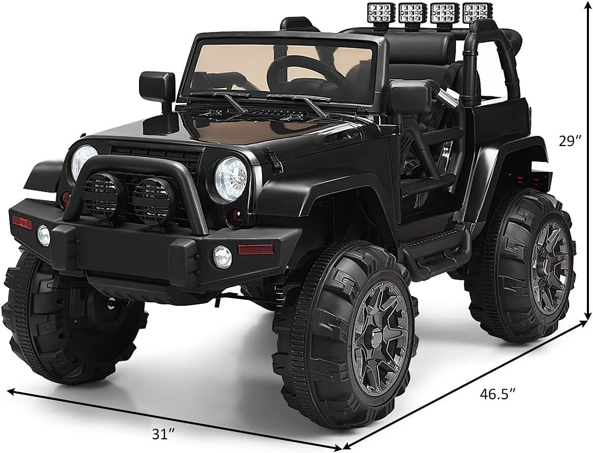 Durable 12V Kids Ride On Truck with Soft Start & Remote Control - For Ages 3-7