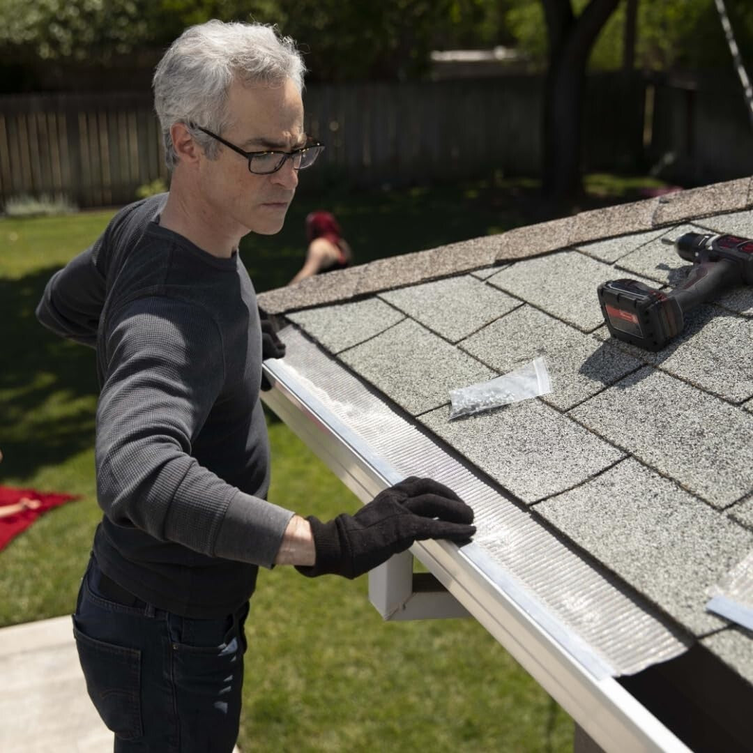 DIY-Friendly 48 FT Gutter Guard with Self-Tapping Screws - Rust-Resistant Steel