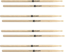 Load image into Gallery viewer, 5A Shira Kashi Oak Drumsticks - 4 Premium Pairs with Oval Tip, Buy 3 Get 1 Free