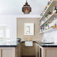 Load image into Gallery viewer, Mid Century Plug-In Pendant Light with 16ft Cord - Adjustable Warm Lighting