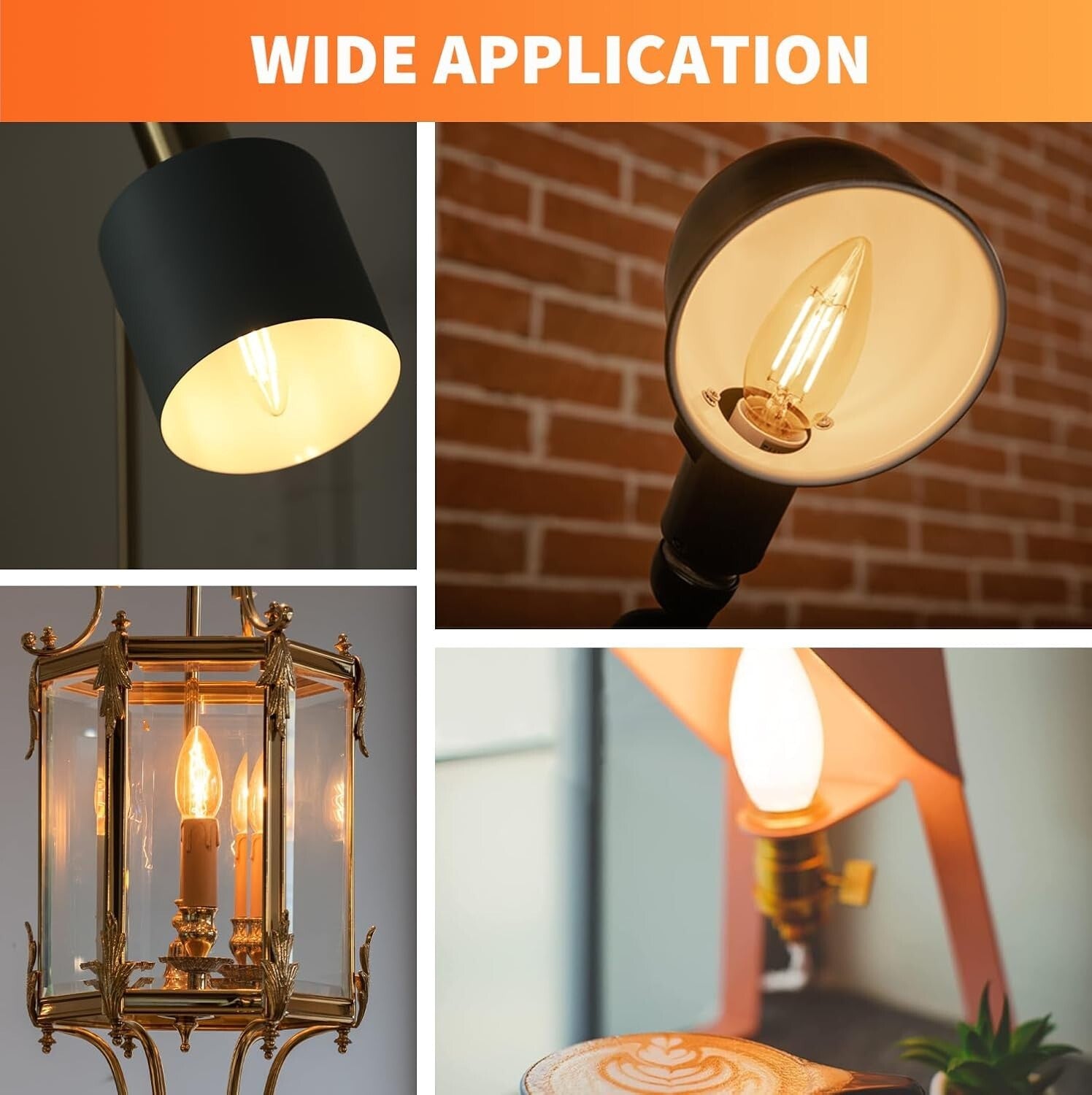 Dimmable E26 LED Candle Light Bulbs, 24-Pack - Soft White Glow for Home Décor