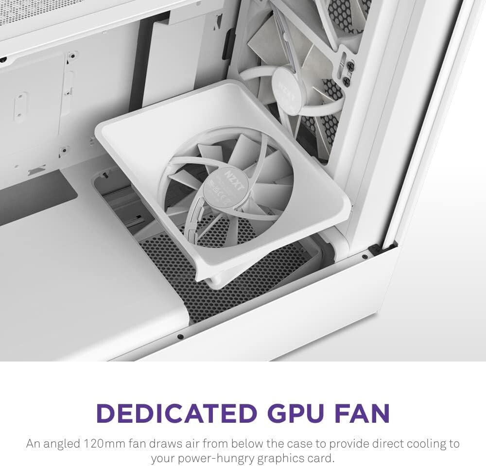Elegant White Gaming Case for ATX Builds: RGB Lights & Optimized Cooling