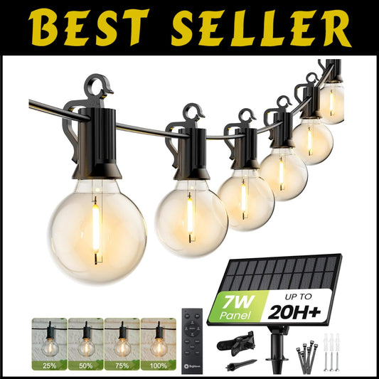 Creative 208FT Solar LED String Lights - Dimmable and USB Rechargeable Options