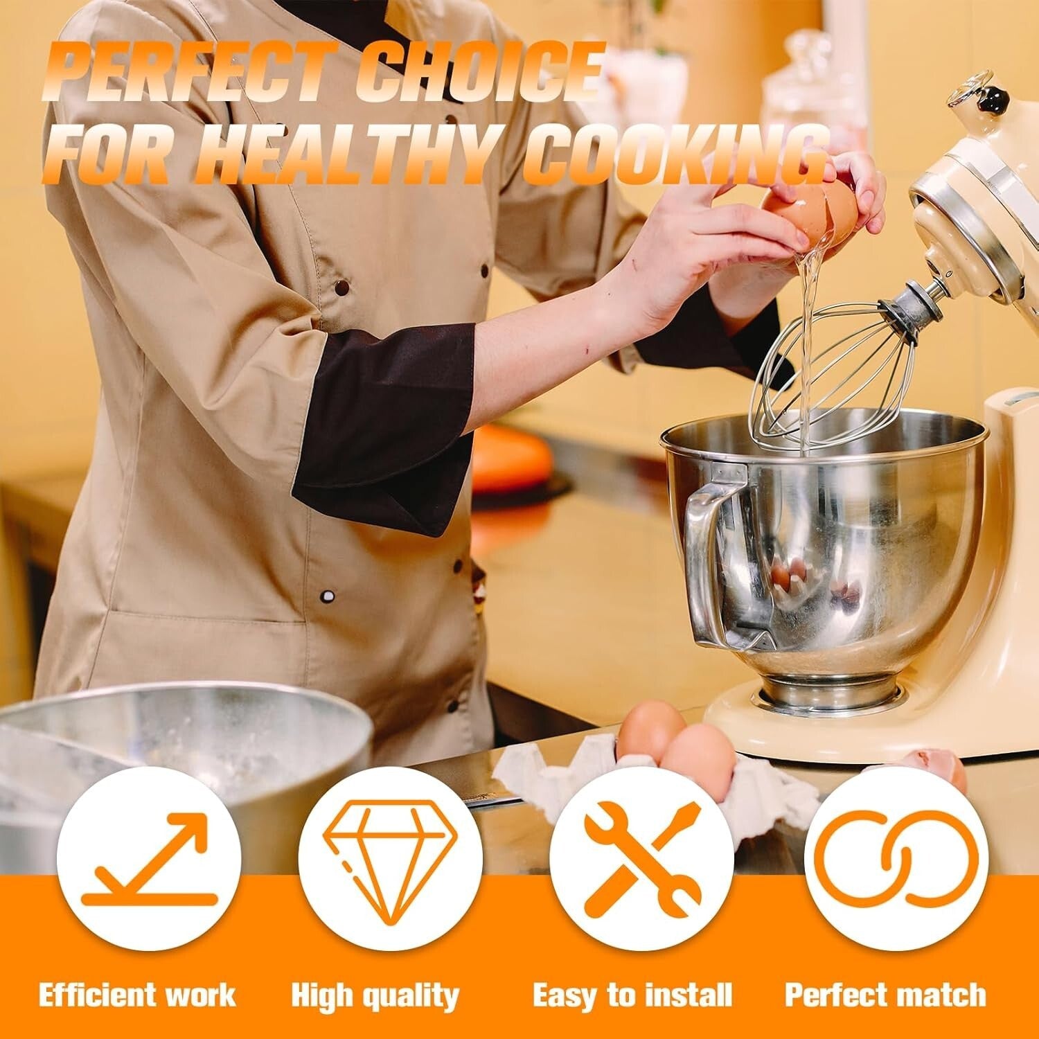 Quality Stainless Steel Attachments for KitchenAid Mixer: Durable & Efficient