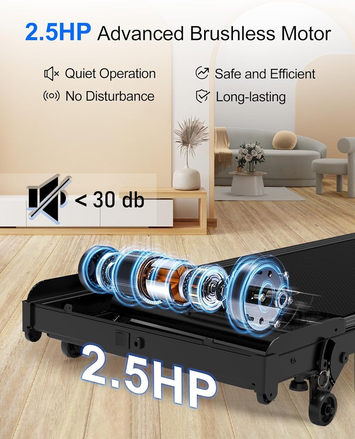 Lightweight Under Desk Treadmill with Advanced Shock Absorption - 265 lbs Max