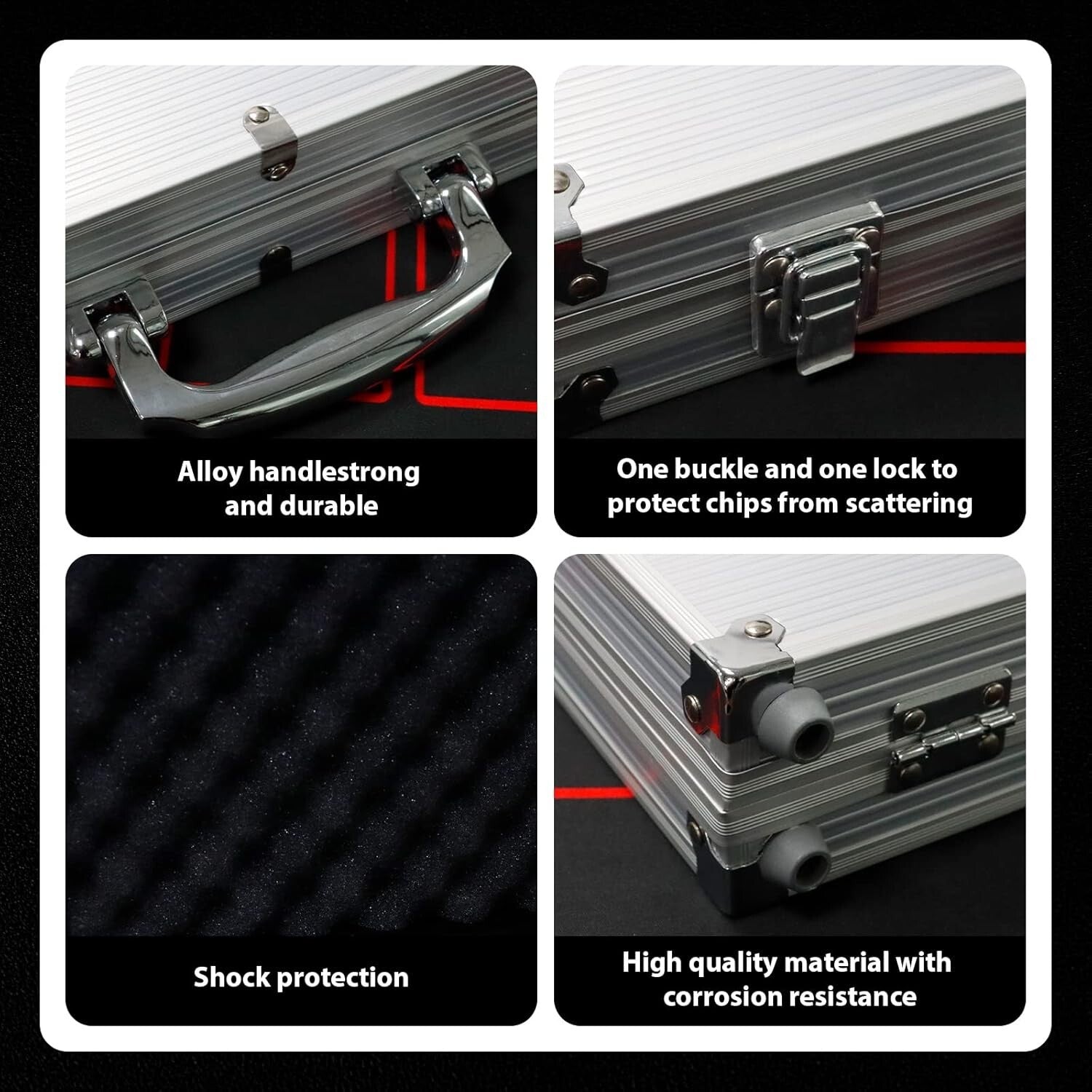 Complete 500 Chip Poker Set with Buttons, Dice & Travel Case - Party Essentials