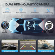 Load image into Gallery viewer, Innovative 10.26'' Wireless Car Audio Receiver with 4K Dash Cam &amp; GPS Navigation