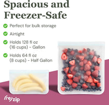Load image into Gallery viewer, Space-Saving 8-Pack of Gallon and Half-Gallon Food Storage Bags - Resealable