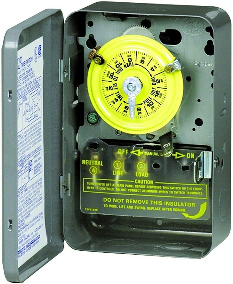 Versatile Time Switch with Manual Override - Perfect for Industrial & Home Use