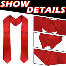 Load image into Gallery viewer, 12-Piece Satin Graduation Sashes - Unisex 70-Inch Blank Stoles for Customization