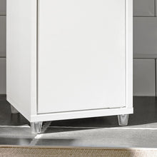 Load image into Gallery viewer, Space-Saving White Storage Cabinet with Two Doors and 6 Shelves for Bathrooms