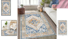 Load image into Gallery viewer, Machine Washable Non-Slip 3x5 Chenille Rug - Perfect for Living Room &amp; Bedroom