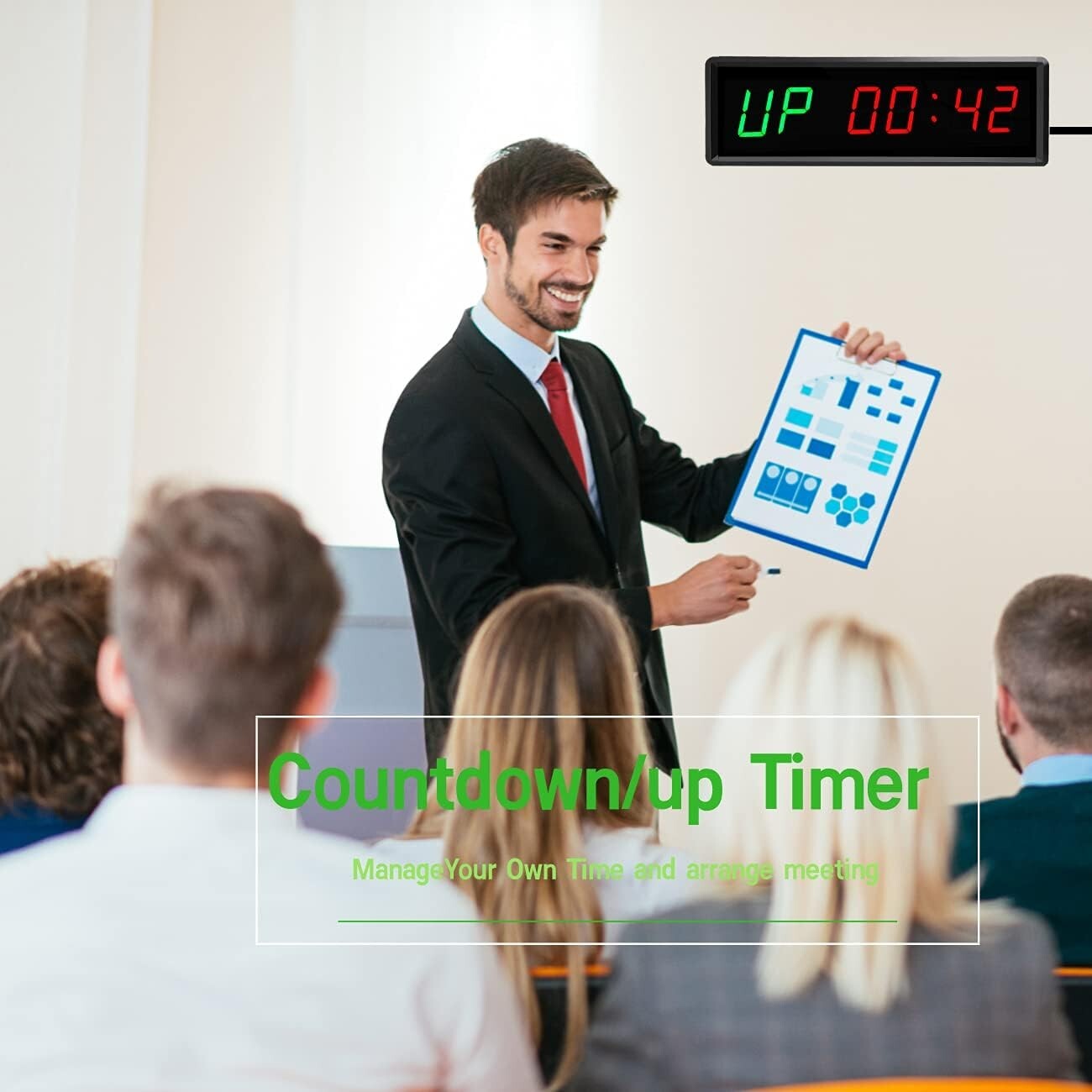 Customizable LED Workout Timer with Remote - Perfect for HIIT & Fitness Training