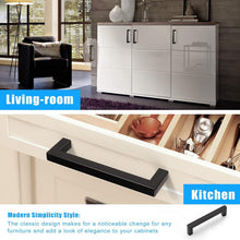 Load image into Gallery viewer, Versatile 5" Black Pull Handles - 30 Heavy-Duty Stainless Steel Cabinet Hardware