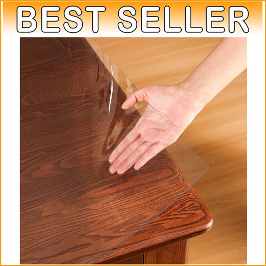 2.0mm Clear Plastic Table Protector 40 x 72’’ – Waterproof, Heavy-Duty Design