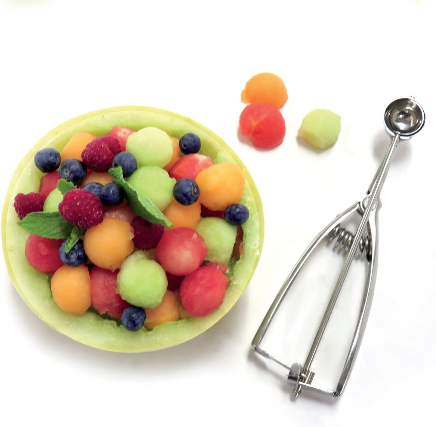 Set of 3 Elegant Stainless Steel Cookie Scoops - Perfect for Ice Cream & More