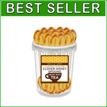 Load image into Gallery viewer, Individually Wrapped Clover Honey Spoons - Ideal for Tea Parties &amp; Gifting