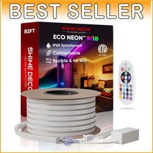 Load image into Gallery viewer, 82FT Waterproof LED RGB Neon Rope Lights with Remote - Expandable &amp; Cuttable