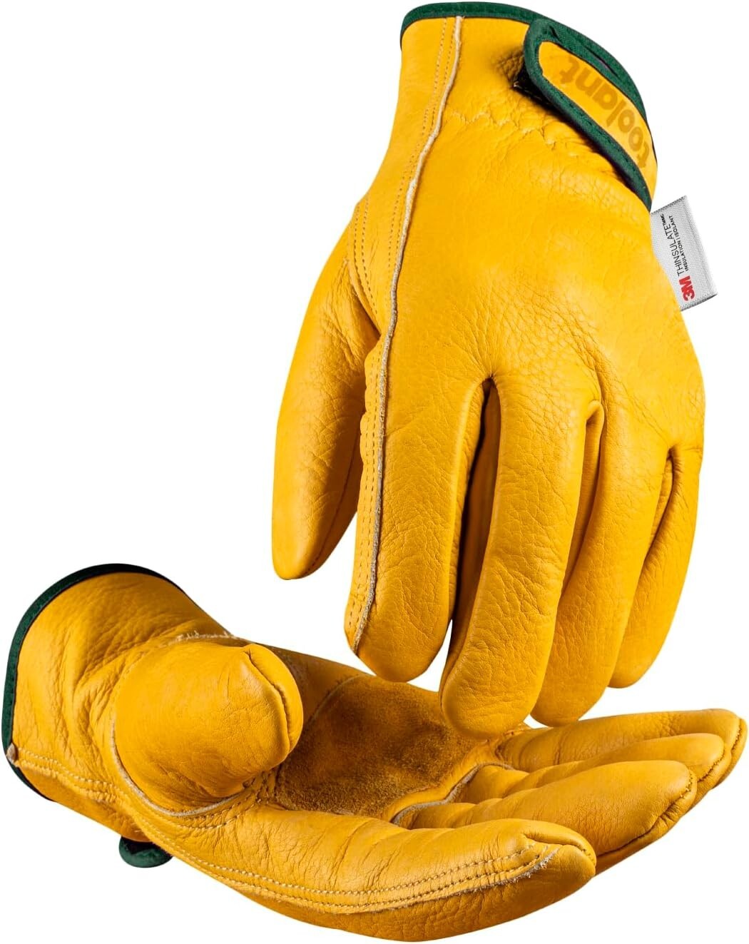 Durable Full Grain Cowhide Winter Work Gloves - Puncture Resistant, Adjustable