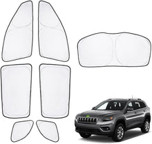 Load image into Gallery viewer, Custom Fit Car Sunshade for 2014-2023 Jeep Cherokee - 7pcs Privacy UV Protection
