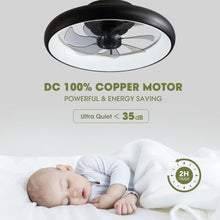 Load image into Gallery viewer, Elegant 20'' Smart Ceiling Fan with Dimmable LED Lights – Remote &amp; App Control
