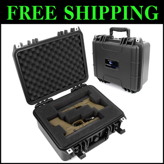 Durable Hard Shell Gun Case for Safe Transport of Two Handguns and Accessories
