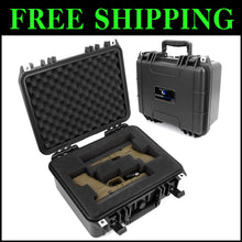Load image into Gallery viewer, Durable Hard Shell Gun Case for Safe Transport of Two Handguns and Accessories
