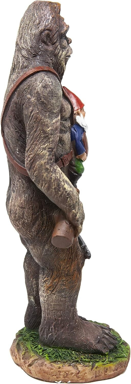 Mythical Bigfoot and Gnome Duo – Unique Garden Statue for Home and Patio