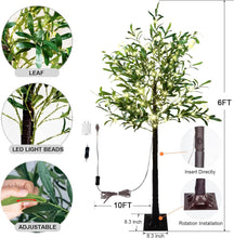 Load image into Gallery viewer, Stunning 6FT Olive Tree with Energy-Saving LED Lights - Indoor &amp; Outdoor Decor