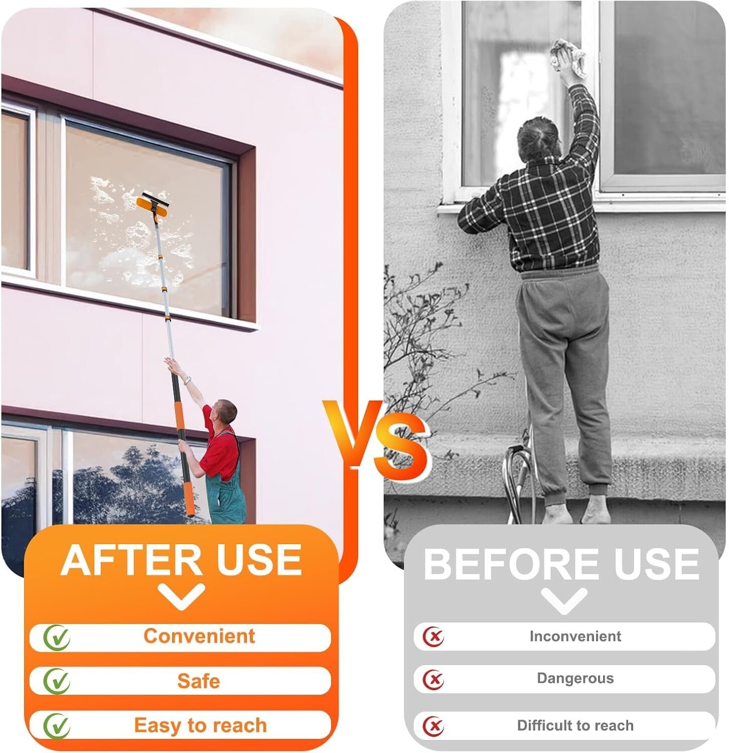 Versatile Telescoping Extension Pole 3-12FT - Ideal for Cleaning & Painting