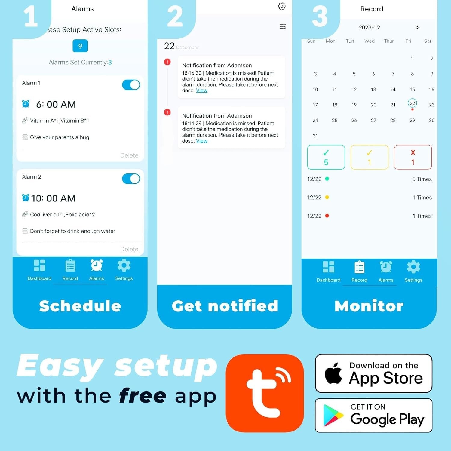 Secure Automatic Pill Dispenser with WiFi App - Peace of Mind for Caregivers
