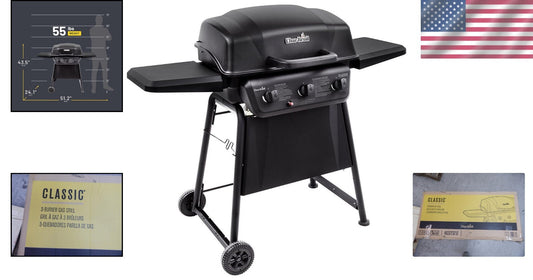 American Gourmet Classic 3-Burner Gas Grill - 30,000 BTU for Effortless Cooking