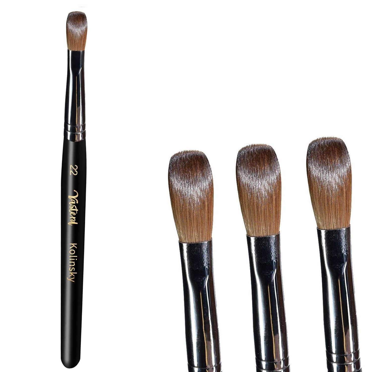 Lightweight Acrylic Nail Brush with Crimped Oval Head - Versatile & Easy to Use