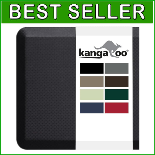 Durable Scratch-Resistant Anti-Fatigue Mat - Black, 24x17, Comfort Redefined