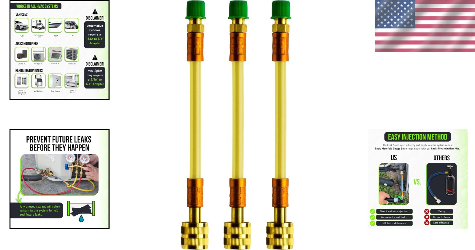 All-in-One AC Leak Sealer | 3-Pack for Home & Car Systems | Safe & Effective