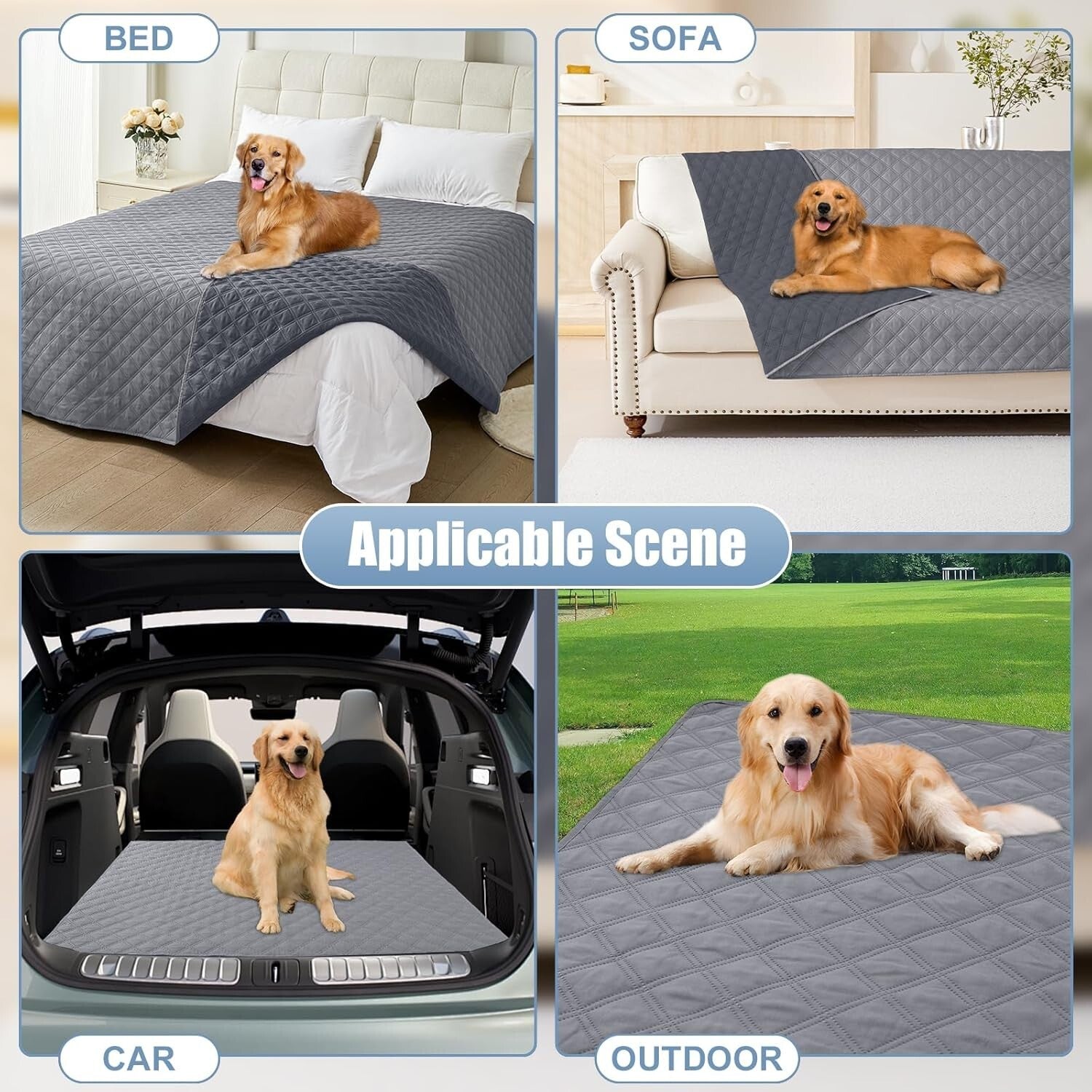 Luxurious Waterproof Pet Blanket - Versatile Sofa and Bed Cover 82x102 Inches