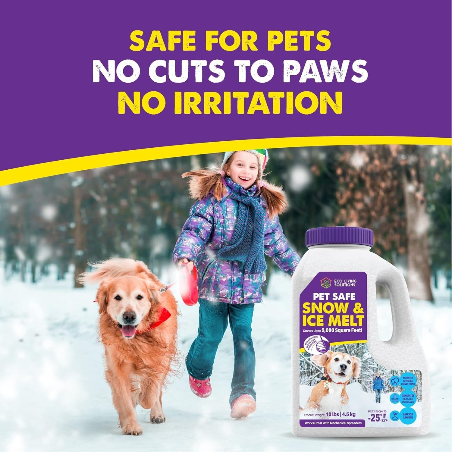 Pet-Safe Calcium Chloride Ice Melt: Eco-Friendly Solution for Driveways & Roofs