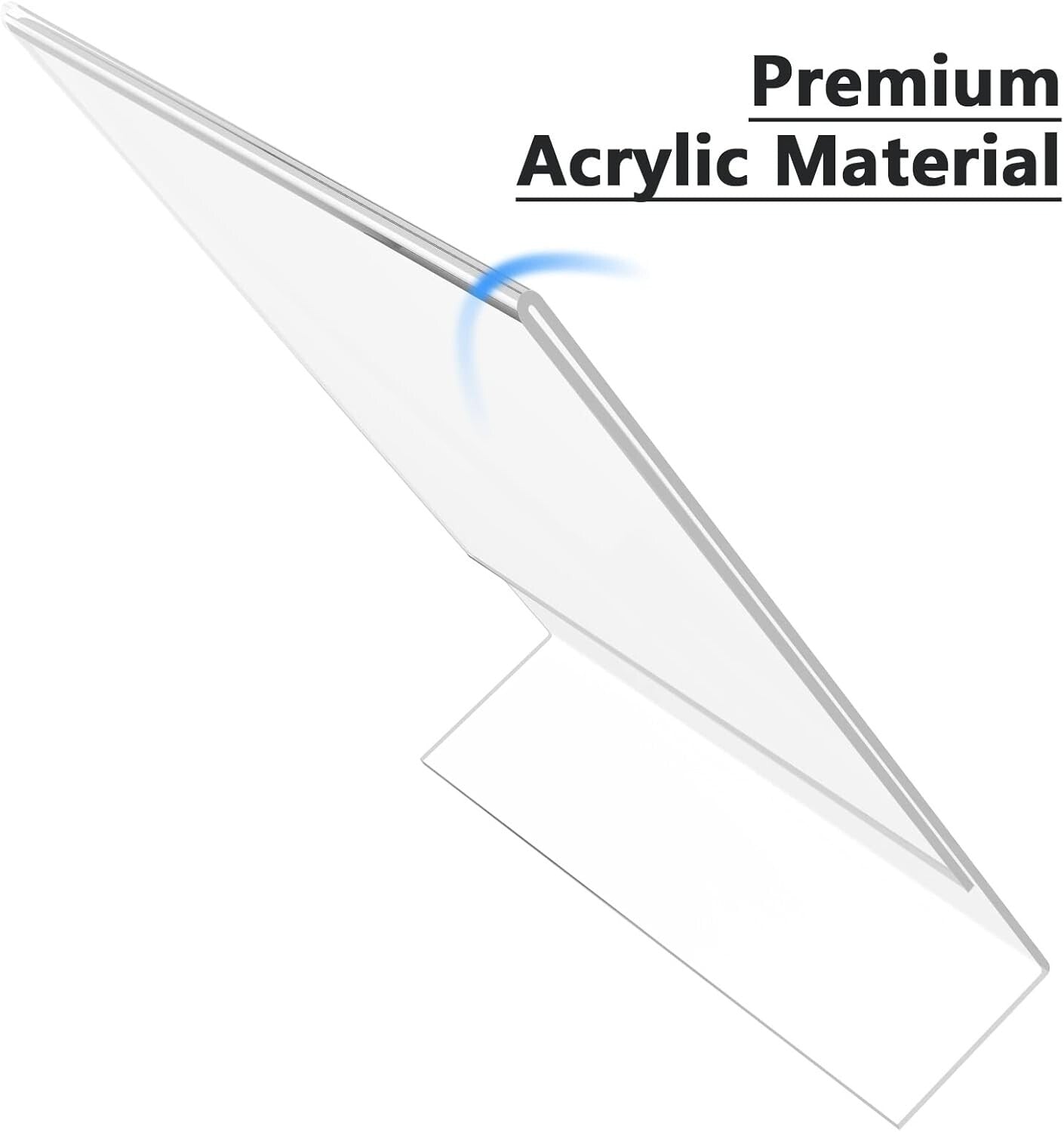 Durable Acrylic Sign Holders 8.5x11 - Slant Back Style for Professional Displays