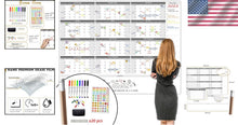 Load image into Gallery viewer, 2025 Jumbo Dry Erase Wall Calendar - 48"x58" with Notes Section &amp; Accessories