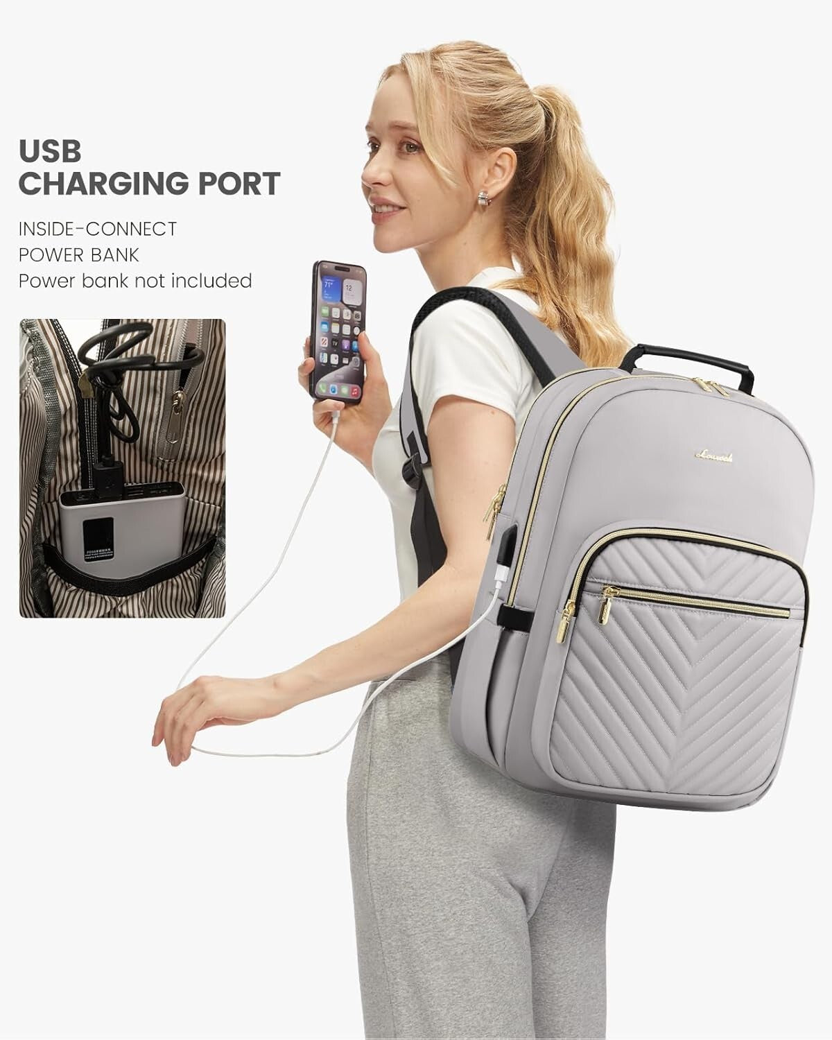 Durable Travel Backpack for Women - 17-Inch Laptop Compartment & Comfy Straps