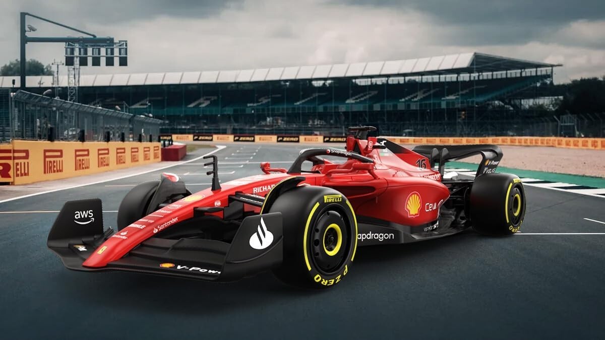 Detailed 1:18 Ferrari F1 75 Remote Control Car - High Gloss Finish for All Ages