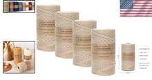 Load image into Gallery viewer, 4 Skeins of Apricot 3mm Braided Cotton Macrame Cord for Creative Crafts